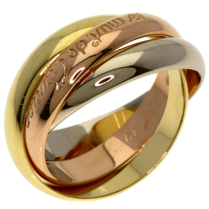 Cartier Trinity 49 Ring 18k Yellow Gold 18k White Pink — view 2