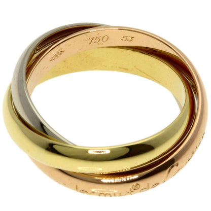 Cartier Trinity 53 Ring 18k Yellow Gold 18k White Pink — view 3