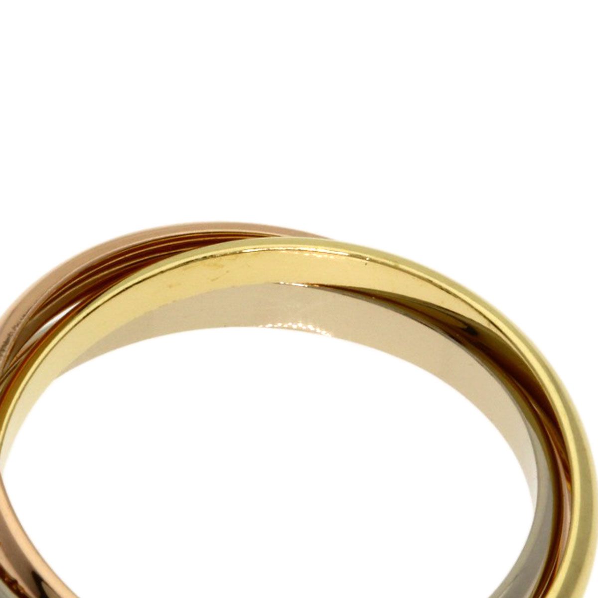 Cartier Trinity XS 50 Ring 18k Yellow Gold 18k White Pink — view 6