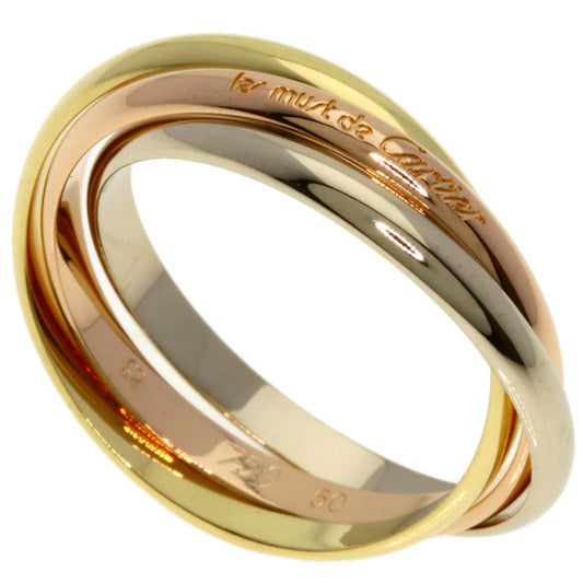 Cartier Trinity XS 50 Ring 18k Yellow Gold 18k White Pink