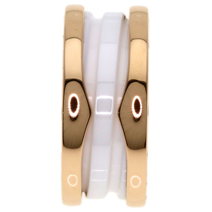 Bvlgari B-zero One Band White Ceramic 45 Ring 18k Pink Gold — view 3