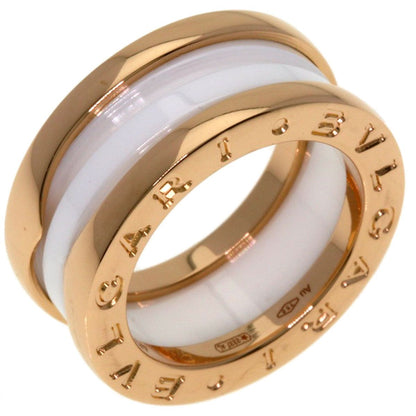 Bvlgari B-zero One Band White Ceramic 45 Ring 18k Pink Gold — view 2