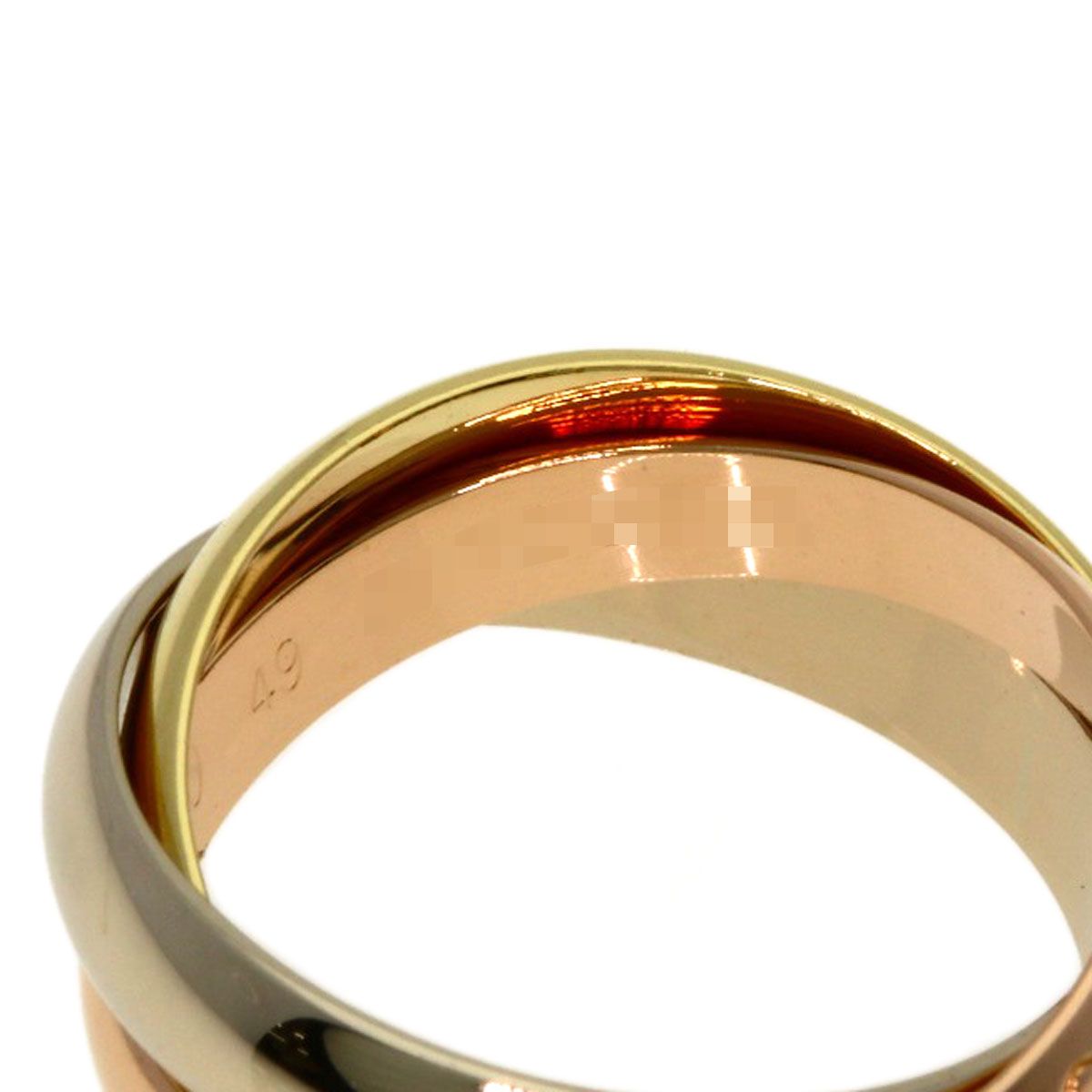 Cartier Trinity 49 Ring 18k Yellow Gold 18k White Pink — view 4