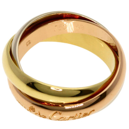 Cartier Trinity 49 Ring 18k Yellow Gold 18k White Pink — view 3