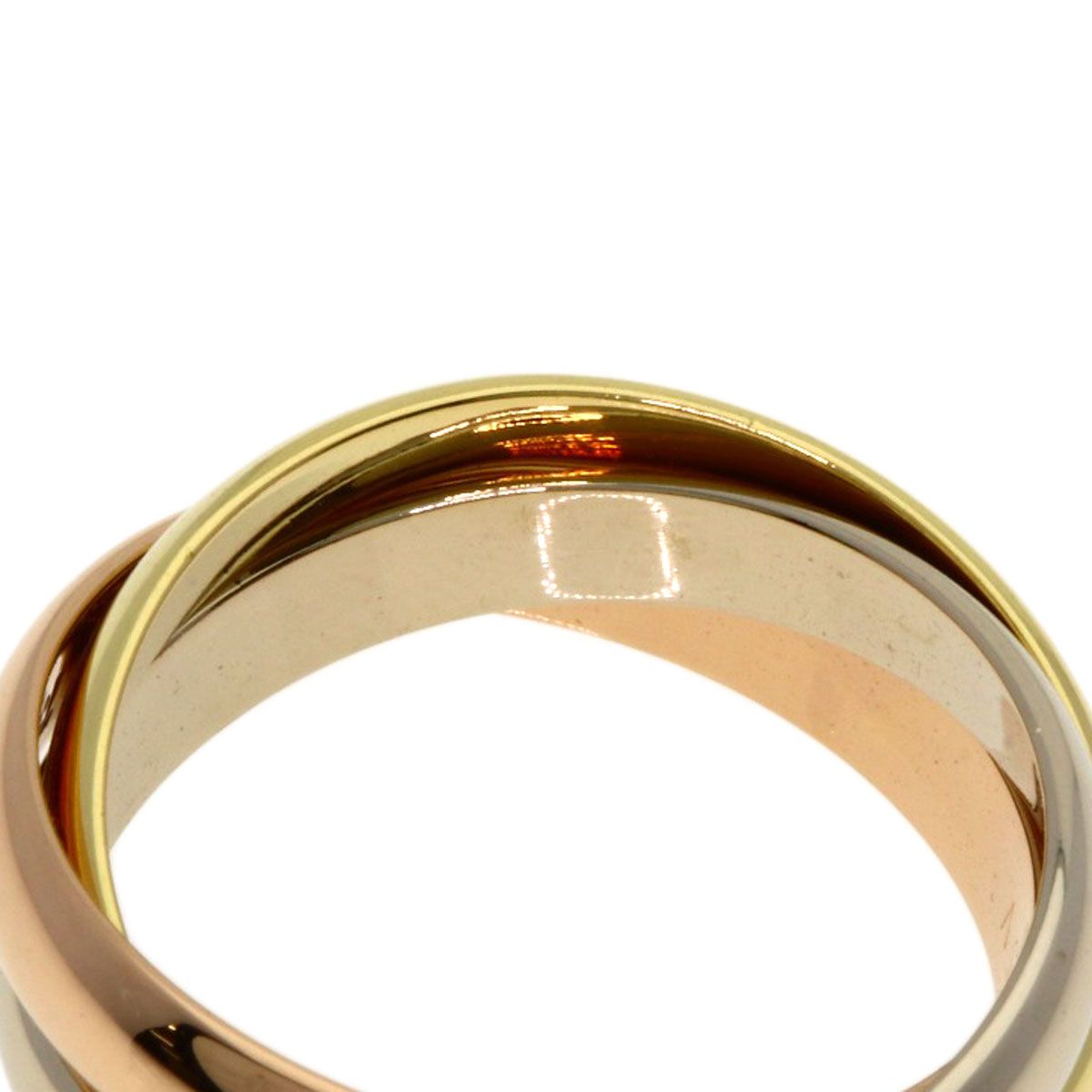 Cartier Trinity 55 Ring 18k Yellow Gold 18k White Pink — view 6
