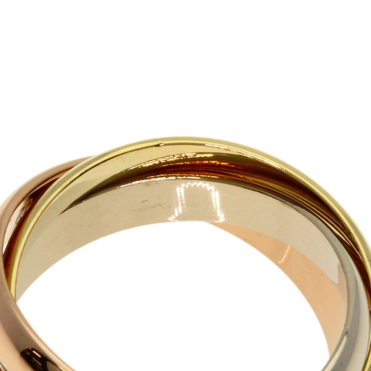 Cartier Trinity 52 Ring 18k Yellow Gold 18k White Pink — view 7