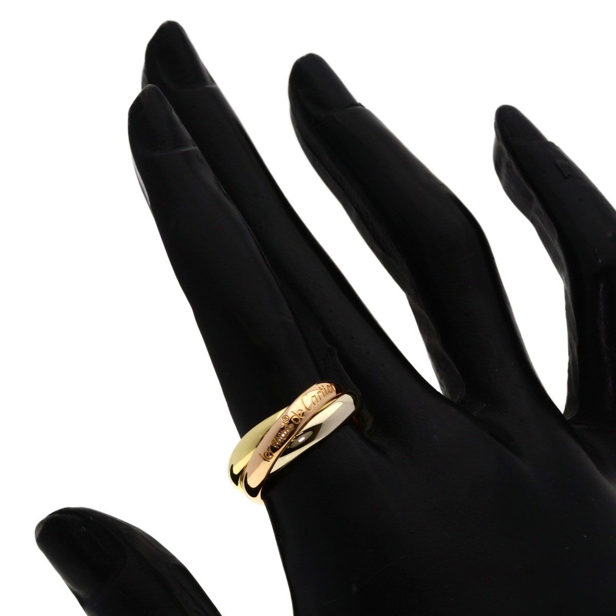 Cartier Trinity 52 Ring 18k Yellow Gold 18k White Pink — view 5