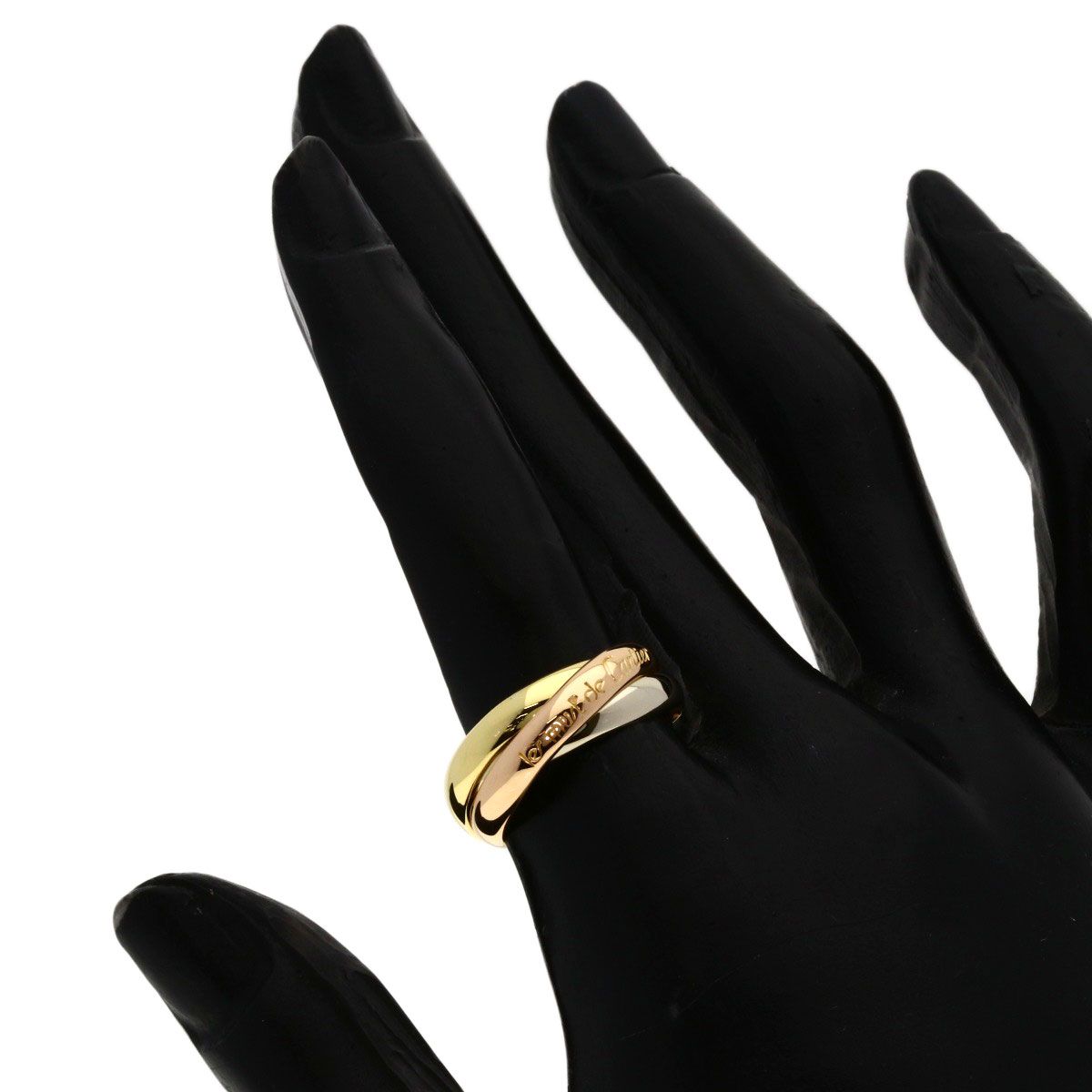 Cartier Trinity 51 Ring 18k Yellow Gold 18k White Pink — view 4