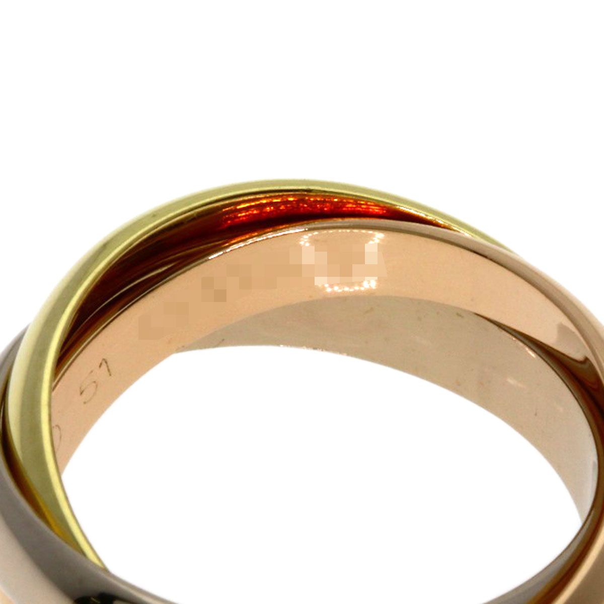Cartier Trinity 51 Ring 18k Yellow Gold 18k White Pink — view 4