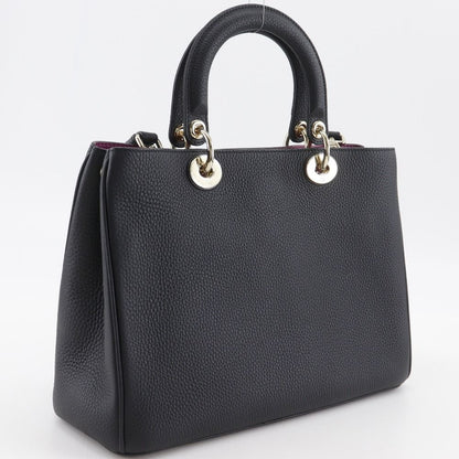 Diorissimo 2-Way Shoulder Calf Black Handbag — view 3