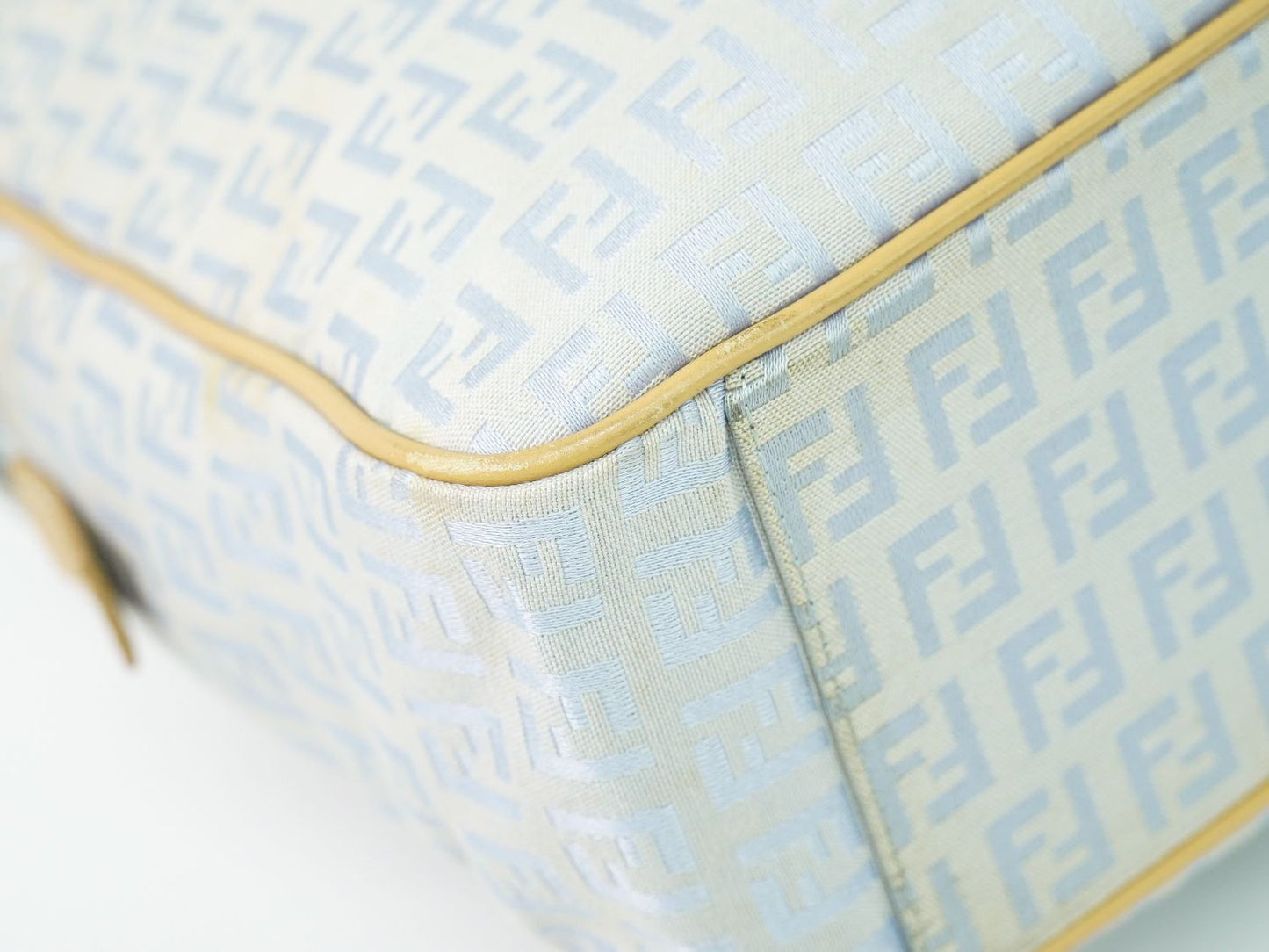 Fendi Zucchino Handbag Canvas Blue Bag — view 7