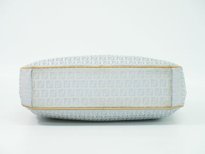 Fendi Zucchino Handbag Canvas Blue Bag — view 3