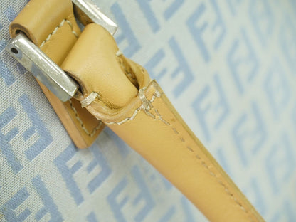 Fendi Zucchino Handbag Canvas Blue Bag — view 6