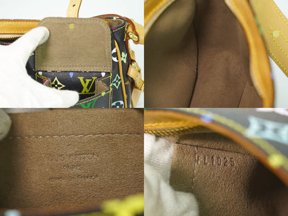 Louis Vuitton LV Lodge PM Monogram Multicolor Takashi Murakami Shoulder Bag Noir — view 9