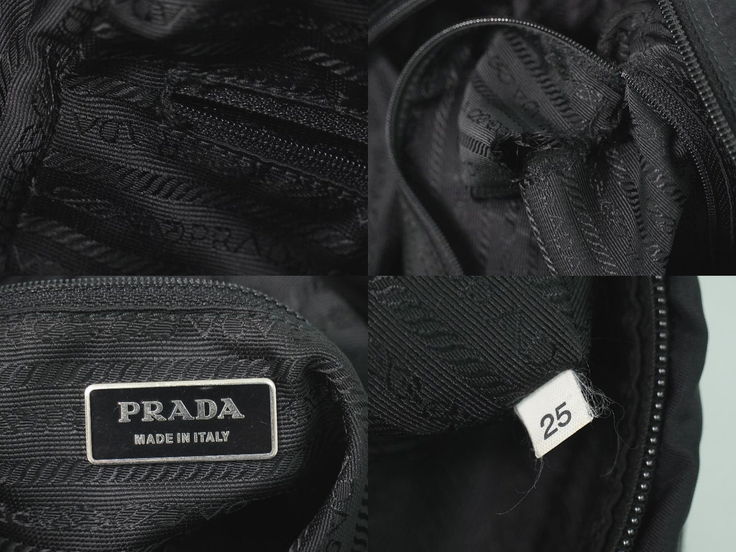 Prada Nylon Shoulder Bag Pochette Black — view 9