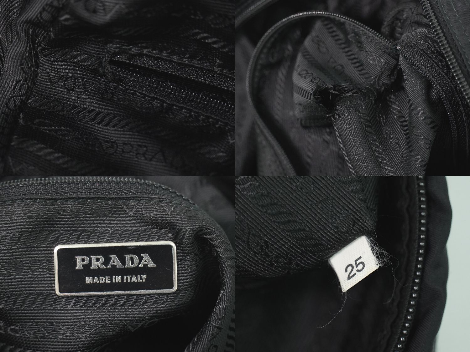 Prada Nylon Shoulder Bag Pochette Black — view 9