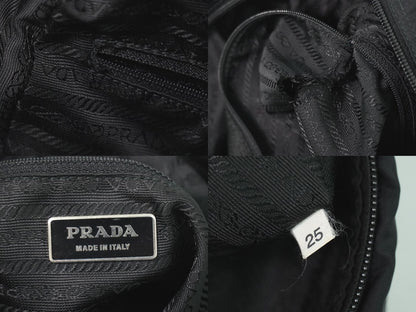 Prada Nylon Shoulder Bag Pochette Black — view 9