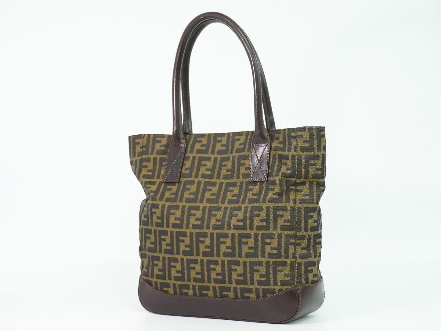 Fendi Zucca Tote Canvas Brown — view 2