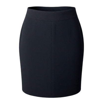 Chanel Boutique Wool Skirt Knee Length 40 Black
