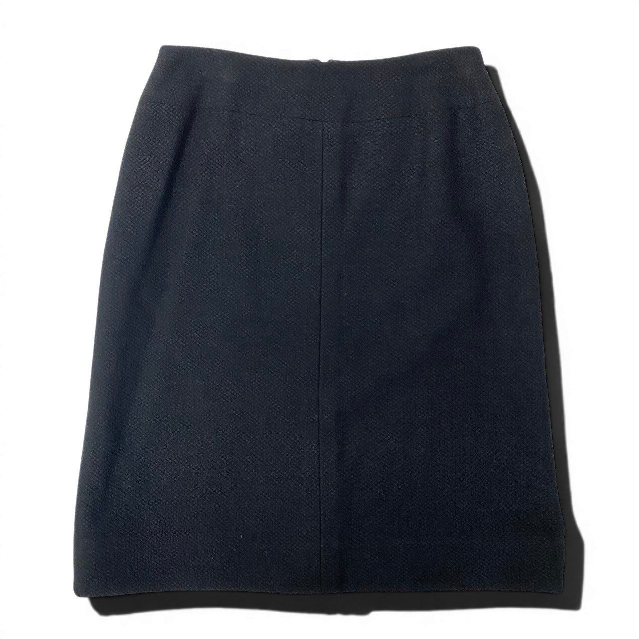 Chanel Boutique Wool Skirt Knee Length 40 Black — view 2