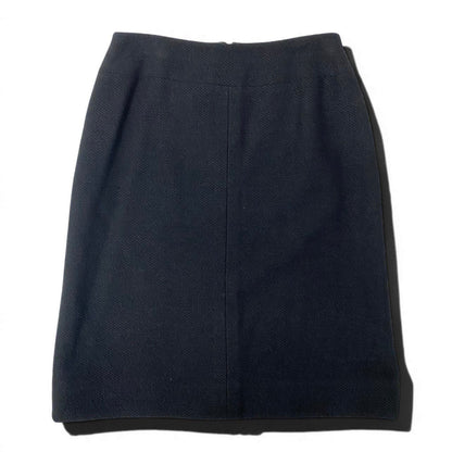 Chanel Boutique Wool Skirt Knee Length 40 Black — view 2