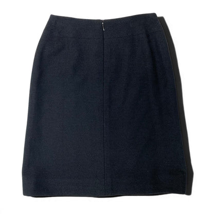 Chanel Boutique Wool Skirt Knee Length 40 Black — view 3
