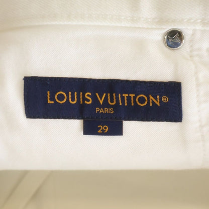 Louis Vuitton Cotton Slim Straight Denim Pants Jeans White Dkn — view 5