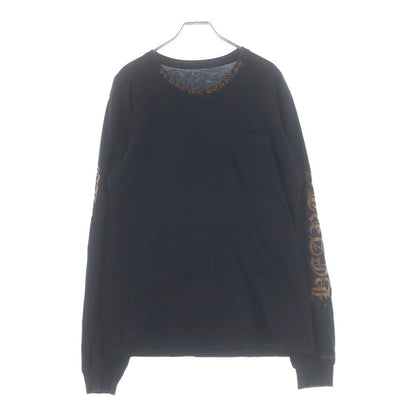 Chrome Hearts Neck Logo L S T-Shirt Crew Long Sleeve Long T Black Brown