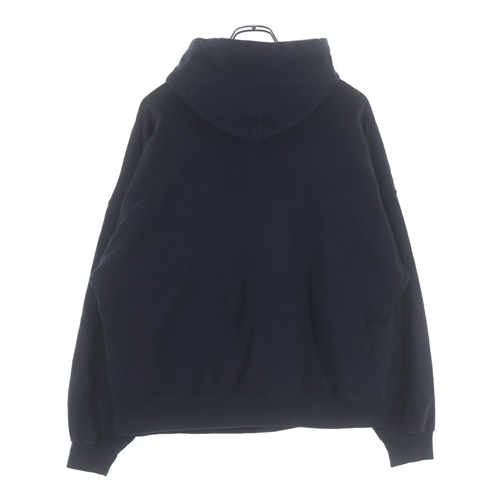 Balenciaga College Wide Fit Hoodie Front Logo Sweatshirt Navy — view 2