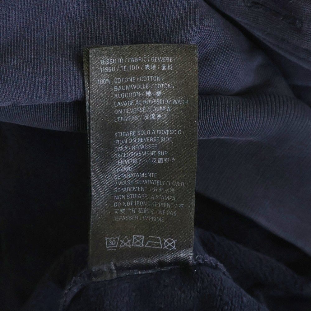 Balenciaga College Wide Fit Hoodie Front Logo Sweatshirt Navy — view 7