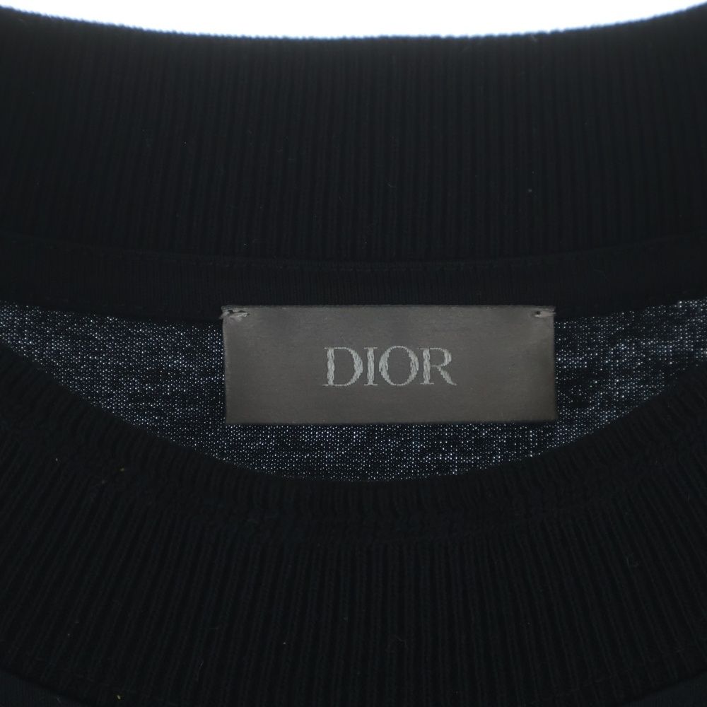 Dior Kenny Scharf Beads CD Logo T-Shirt Front CD Embroidery Crew Neck Short — view 7