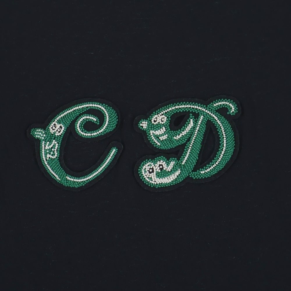Dior Kenny Scharf Beads CD Logo T-Shirt Front CD Embroidery Crew Neck Short — view 5
