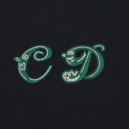 Dior Kenny Scharf Beads CD Logo T-Shirt Front CD Embroidery Crew Neck Short — view 5