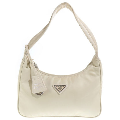 Prada Reedition Nylon Mini Handbag Beige