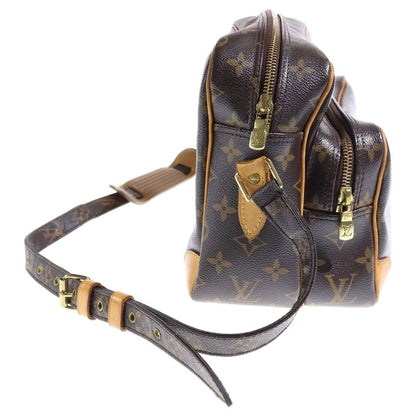 Louis Vuitton Monogram Nile Shoulder Bag Brown Leather Gold — view 3