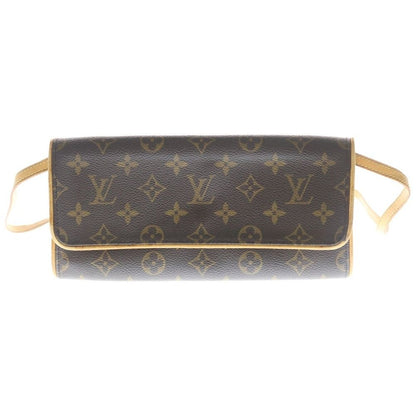 Louis Vuitton Pochette Twin PM Monogram Leather Shoulder Bag Brown