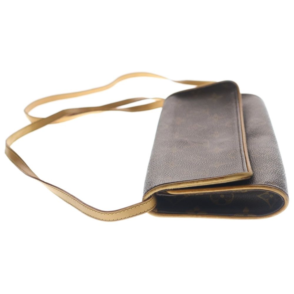 Louis Vuitton Pochette Twin PM Monogram Leather Shoulder Bag Brown — view 3