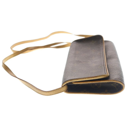 Louis Vuitton Pochette Twin PM Monogram Leather Shoulder Bag Brown — view 3