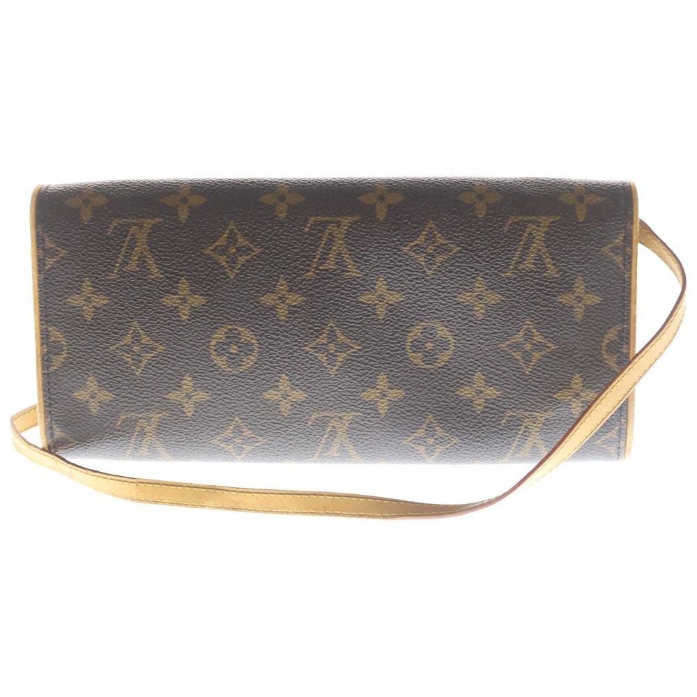 Louis Vuitton Pochette Twin PM Monogram Leather Shoulder Bag Brown — view 2