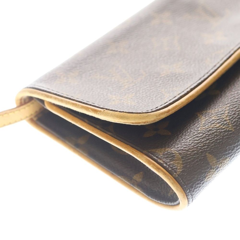 Louis Vuitton Pochette Twin PM Monogram Leather Shoulder Bag Brown — view 5