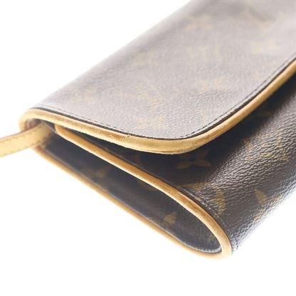 Louis Vuitton Pochette Twin PM Monogram Leather Shoulder Bag Brown — view 5