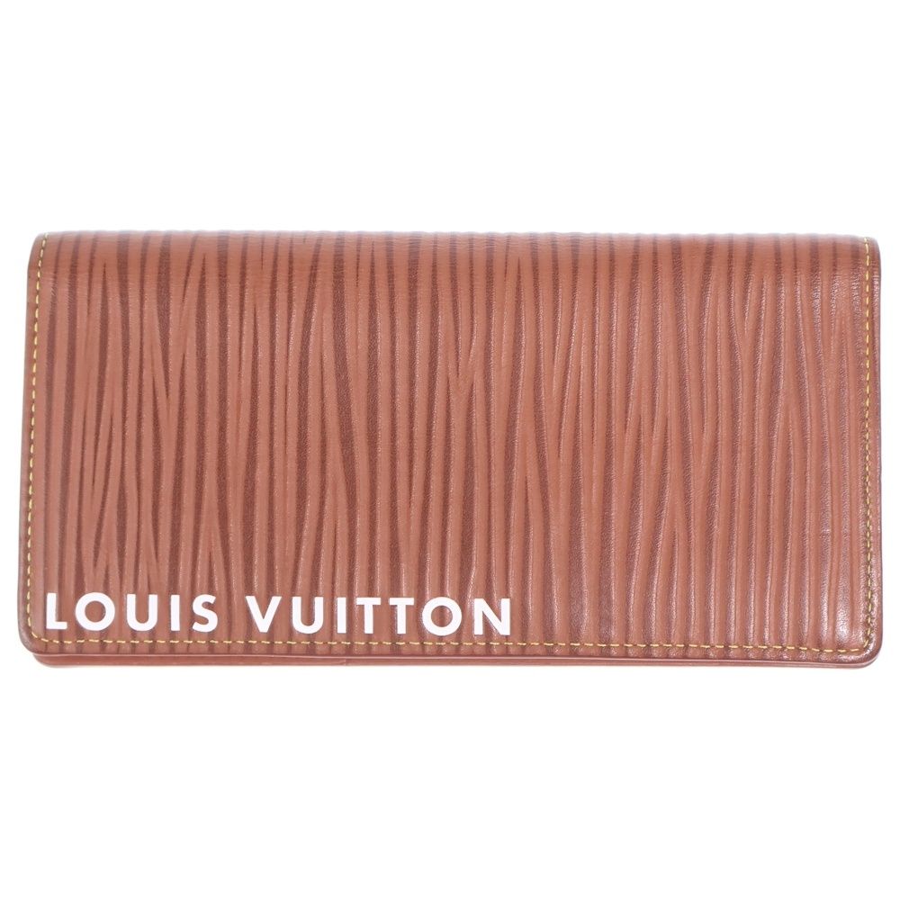 Louis Vuitton Epi XL Portefeuille Brazza Bifold Wallet Card Case Brown Leather