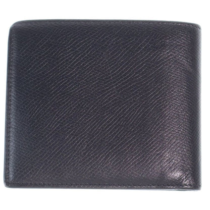 Celine Logo Bifold Wallet Compact Card Case Black Leather — view 2