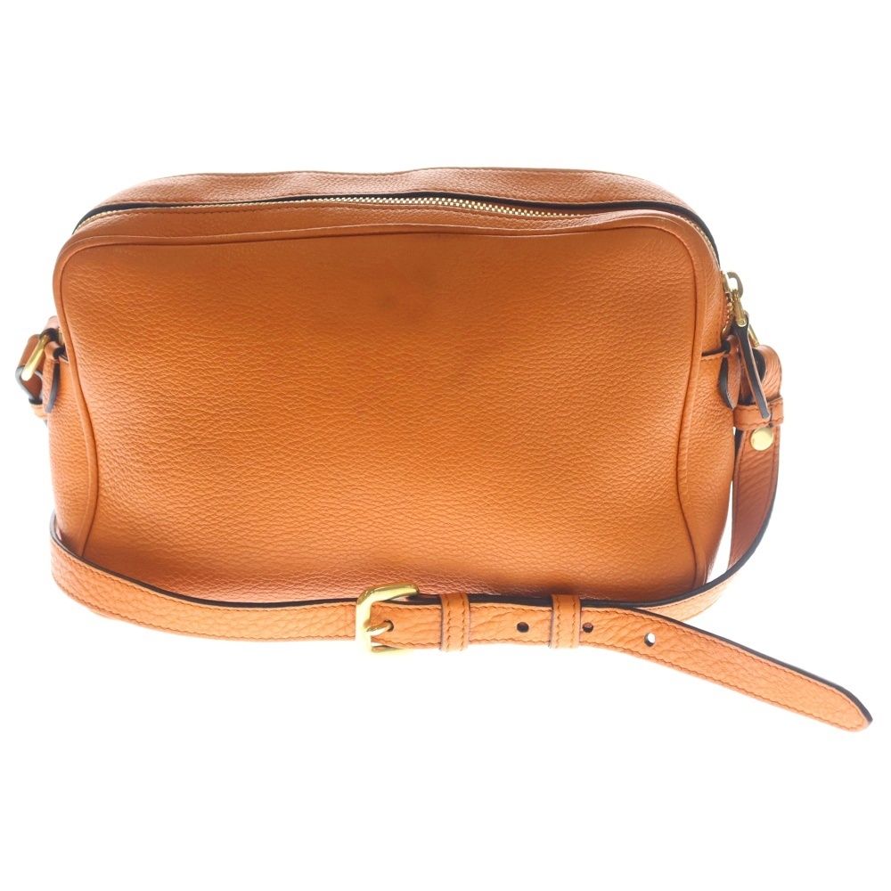 Prada Shoulder Bag Leather Orange Gold — view 2