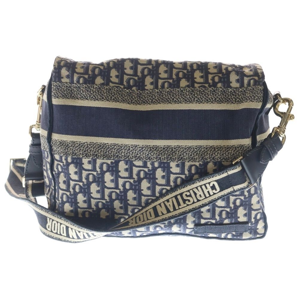 Dior Oak Camp Shoulder Bag Navy Canvas Gold — view 2