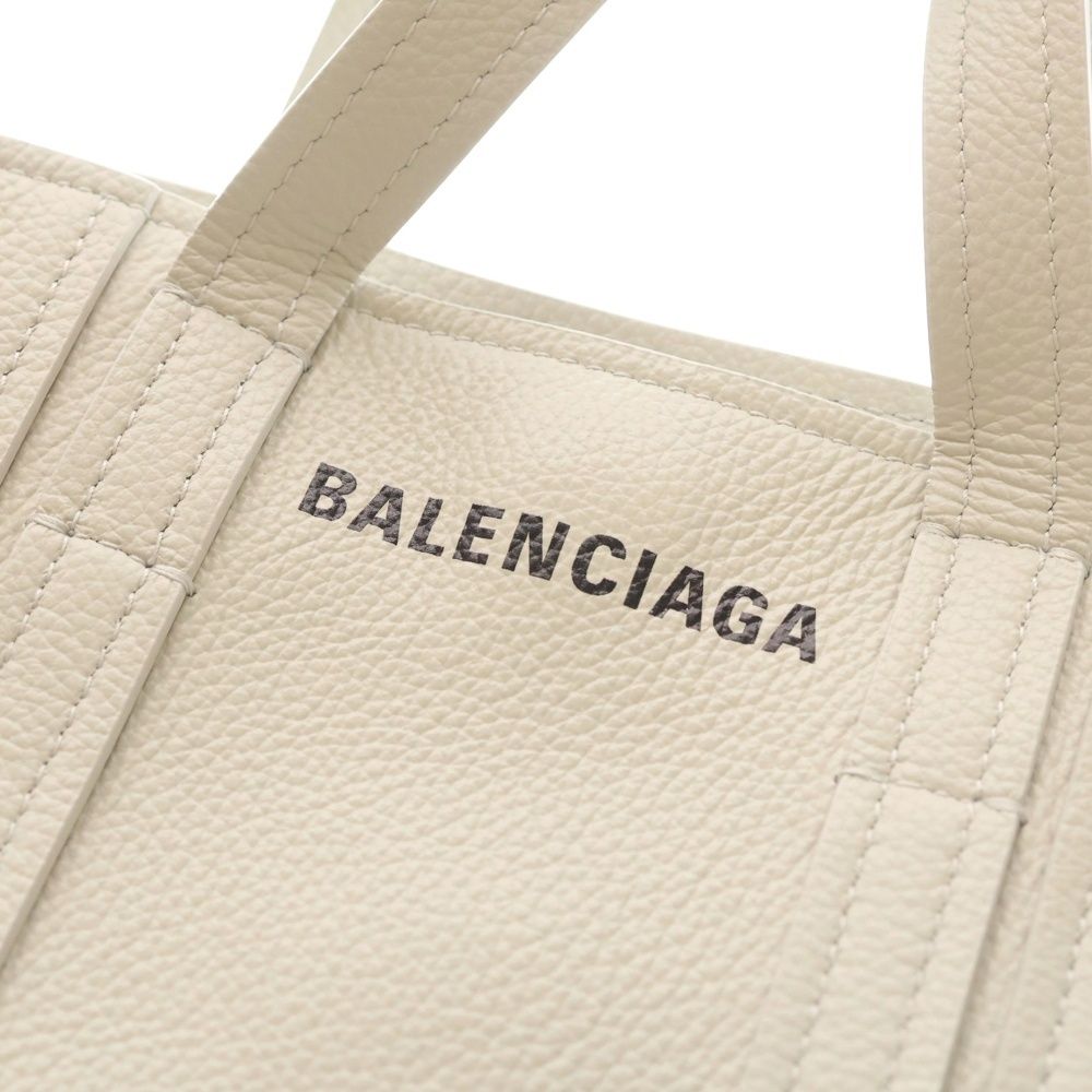 Balenciaga Everyday Small 2-Way Tote Shoulder Bag White Leather Silver — view 5