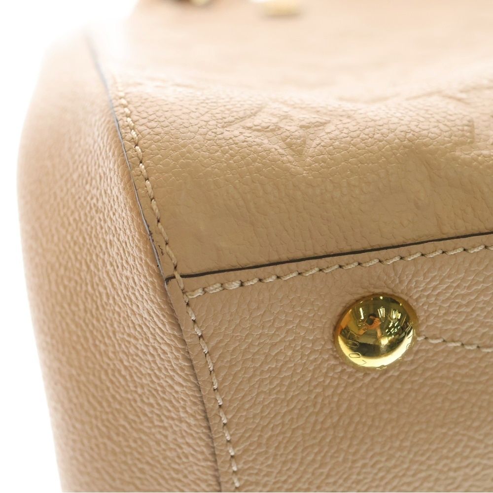 Louis Vuitton Montaigne MM Monogram Empreinte Leather 2-Way Bag Gold Beige — view 5