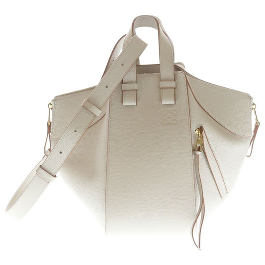 Loewe Hammock Small Leather 2-Way Bag Gold Ivory