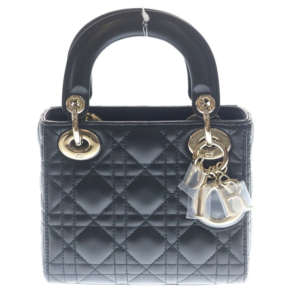 Dior Lady Mini Shoulder Bag Chain Black Lambskin Gold