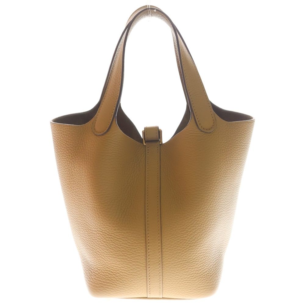 Hermes Picotin Lock PM Taurillon Clemence Leather Handbag Gold Beige — view 2